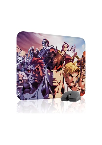 Street Fighter Kaymaz Dikişli Kauçuk Oyuncu Mousepad V2 - 48x40 Xl Gaming Mouse Pad Fare Altlığı