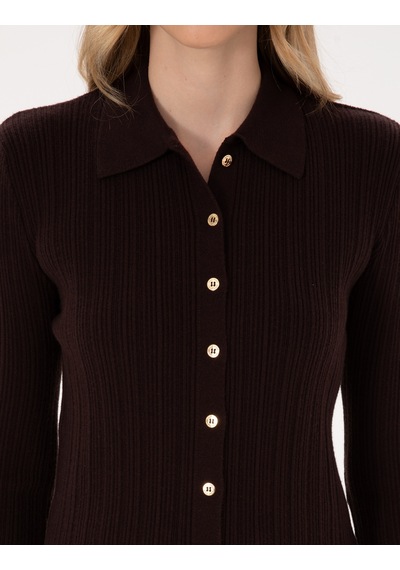 Pierre Cardin Kadın Kahverengi Hırka Triko 50316338-vr029 Kahverengi