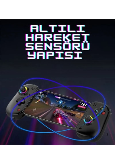 Turbo İle Teleskopik Oyun Denetleyicisi Titreşim Gamepad Android iOs Uyumlu  Ps3 Ps4 İçin Bt 5.2 D8 Pro