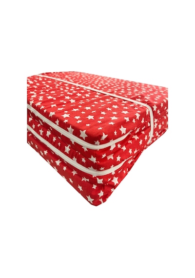 Tek Kişilik Katlanır Yer Yatağı Sünger Yatak Kırmızı Yıldız 80x180 Cm-6 Cm