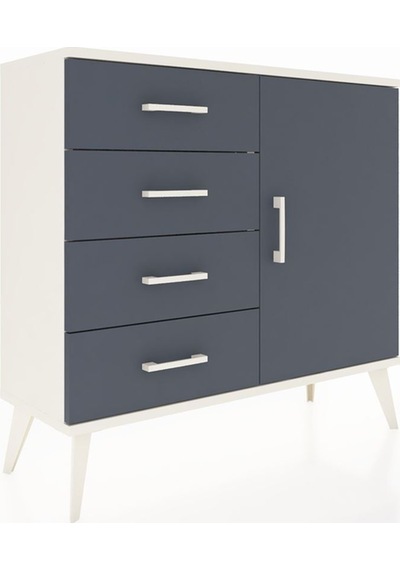 Arges Şifonyer Tek Raflı 4 Çekmeceli Tek Kapaklı 88x30x80 Aytaşı-antrasit Antrasit Arges Şifonyer Tek Raflı 4 Çekmeceli Tek Kapaklı 88x30x80 Aytaşı-antrasit Antrasit