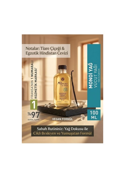 Nemlendirici Monoi Vücut Yağı Tropikal Kokulu Besleyici Bakım 100 Ml