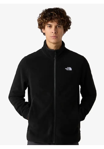 The North Face Glacier Fleece Full Zip Hiking Fleece Erkek Polar Siyah