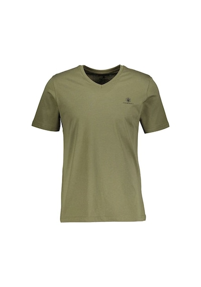 Lumberjack 5fx Ct106 Basic V Neck Tişört Haki Erkek Kısa Kol Tişört 101939413 Yeşil