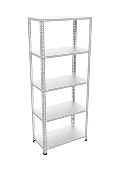 5 Katlı Galvaniz Çelik Raf - Depo, Arşiv, Kiler, Dosya, Market Rafı, Civatalı Raf Sistemi 31x93 Cm 200 Cm 0.70 Mm