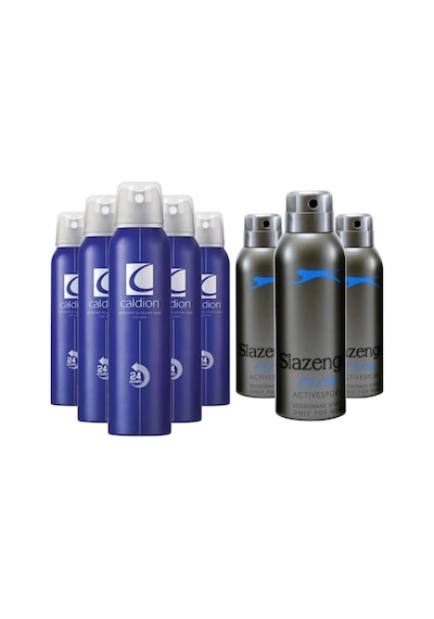 Slazenger Activesport Erkek Sprey Deodorant 3 x 150 ML + Caldion Classic Erkek Sprey Deodorant 5 x 150 ML