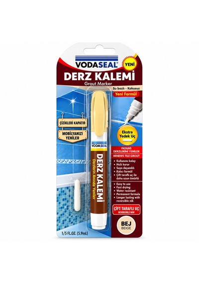 10 Adet Bej Derz Kalemi Su Bazlı - Kokusuz Yedek Uç 5492 11