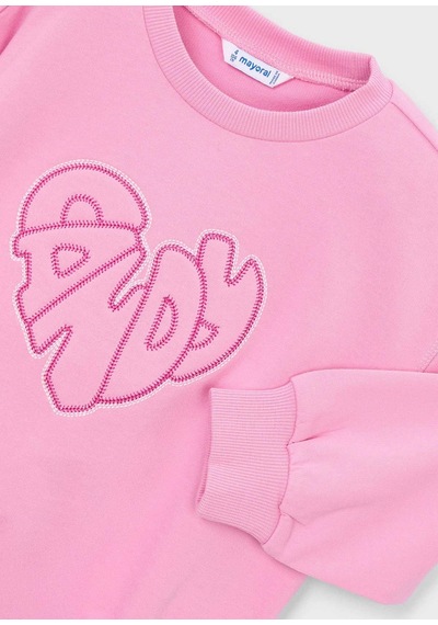 Mayoral Kız Çocuk İki İplik Sweatshirt Pembe