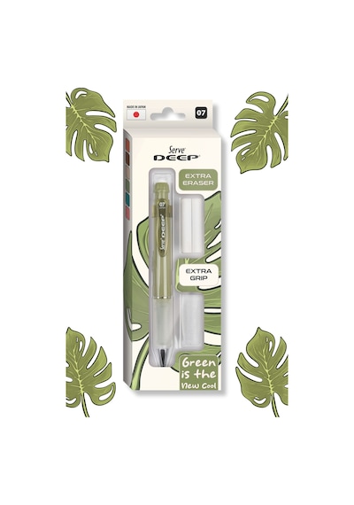 Serve Deep Versatil Kalem 07mm- Toprak Tonları - Yedekli Set Grip Ve Silgi Yaprak Yeşili Yaprak Yeşili