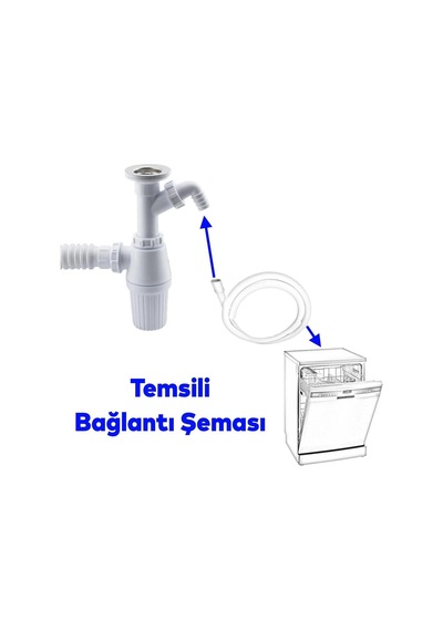 Pis Su Giderli Sökülebilir Tas'lı Çift Gider Sifon Körüklü Temizlenebilir Mutfak Banyo Lavabo Körük. Diğer