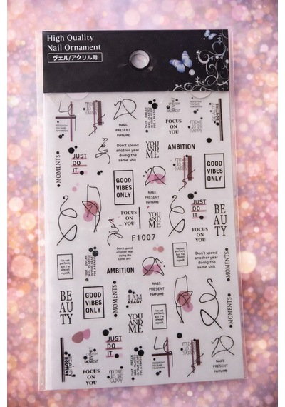 Urban Butterfly & Abstract Nail Art Sticker Series No:06