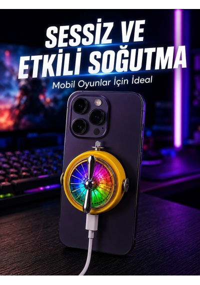Manyetik Telefon Soğutucu Rgb Fanlı Mobil Oyun Soğutucusu Diğer