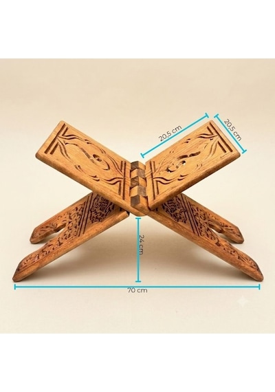 Ahşap Rahle Oymalı Büyük 65Cm