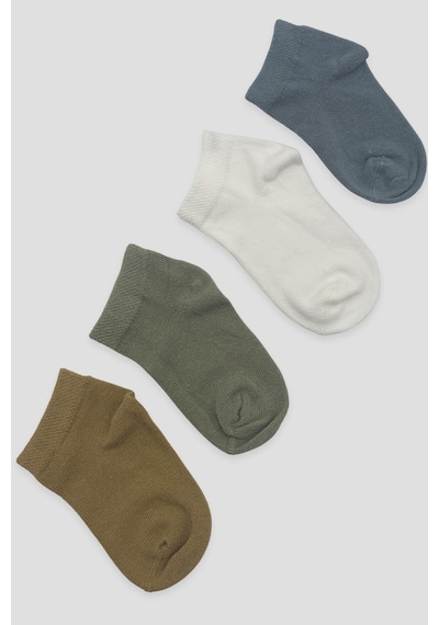 Defne Baby Unisex Bebek Ve Çocuk Basic Premium Pamuklu Patik Çorap Seti Çok Renkli