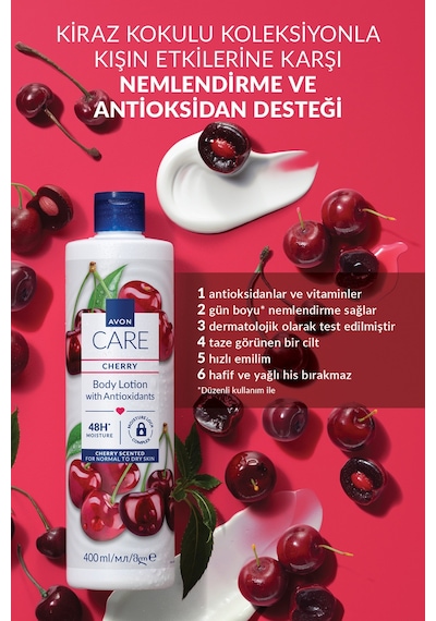 Avon Care Kiraz Kokulu Vücut Losyonu 400 Ml. İkili Paket