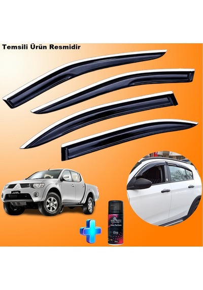 Mitsubishi L200 Mügen Cam Rüzgarlığı Abs Nikelajlı Cam Rüzgarlığı 2007-2014 4 Lü + Ebrayn 150ml Koku