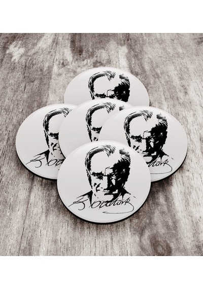 Bk Gift Atatürk Ahşap Rozet 5 Adet 2