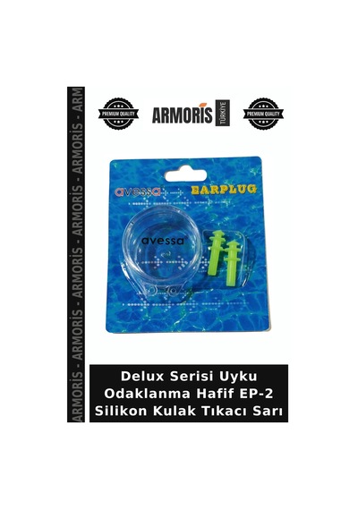 Delux Serisi Uyku Odaklanma Hafif Ep-2 Silikon Kulak Tıkacı Sarı