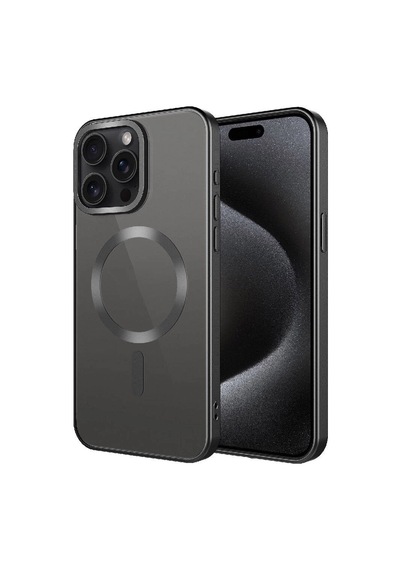 Apple Uyumlu iPhone 15 Pro Max Kılıf Mat Tasarımlı M-safe Wireless Şarj Özellikli Zore Mat Setro Kapak Çok Renkli