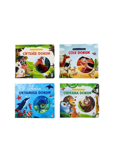 Sincap Kitap Dokun Hisset 4 Kitap Duyusal Gelişim Seti Bebek Hediyelik Seti