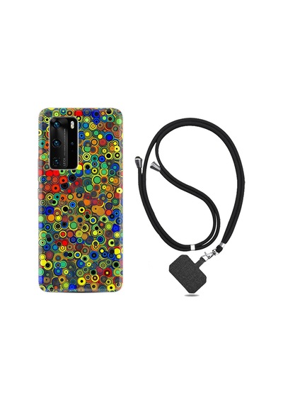 Huawei P40 Pro Kılıf Boyun Askılı Nazar Boncukları 1746