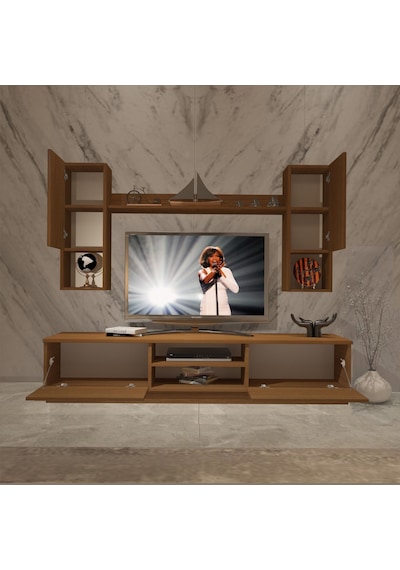 Decoraktiv Eko 5dab Slm Dvd Tv Ünitesi Tv Sehpası Ceviz