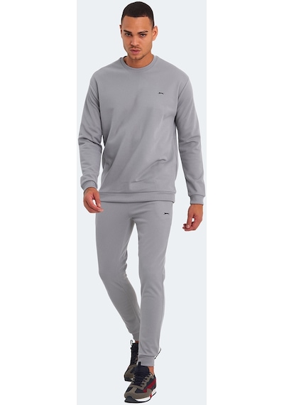 Slazenger OFFENDER KTN Erkek Cepli Gri Eşofman Takımı