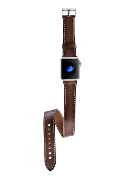 Bouletta Apple Uyumlu  Watch Deri Kordon 42-44-45 MM Çift Tur Taba