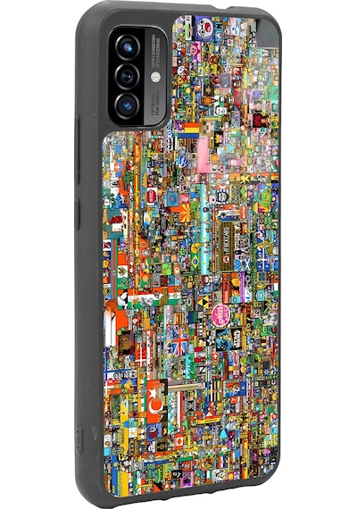 P13 Blue Max Pro Lite 2022 R/place Hatıra Tasarımlı Glossy Telefon Kılıfı Çok Renkli