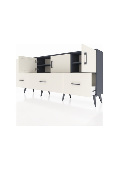 Arges Konsol 4 Raflı 4 Çekmeceli 3 Kapaklı 176x30x83 Antrasit-aytaşı/aytaşı Aytaşı/aytaşı Arges Konsol 4 Raflı 4 Çekmeceli 3 Kapaklı 176x30x83 Antrasit-aytaşı/aytaşı Aytaşı/aytaşı