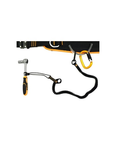 Kong Tool Leash 360 Döner Başlıklı Fırdöndülü Malzeme Askısı Elastik Lanyard 85-130 Cm 232000000 Siyah