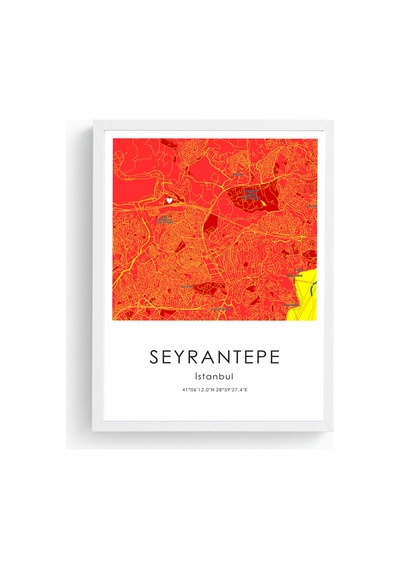 Beyaz Ahşap Çerçeveli Taraftar Tablosu,seyrantepe Stad Konumu,hediyelik Taraftar Tablo Huhu231