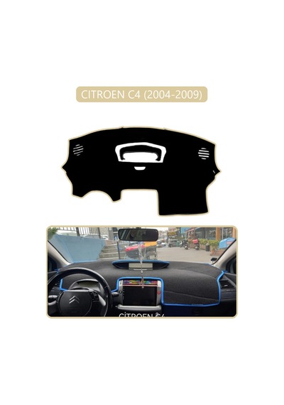Cıtroen C4 2004-2009torpido Koruma Halısı Bej Kenar