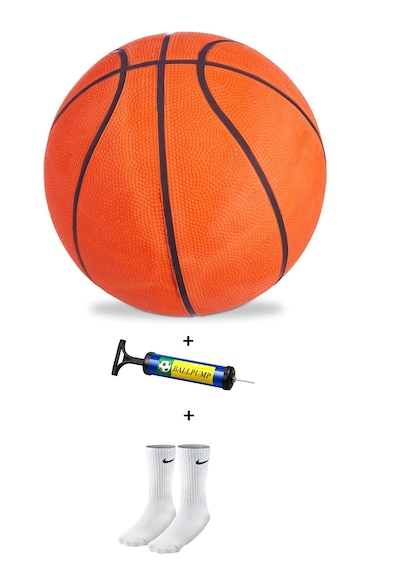 Basketbol Topu 7 Numara İç Ve Dış Mekan Uygun Top + Pompa + Çorap