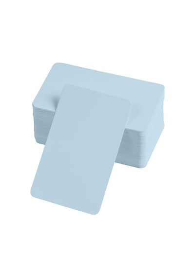 Boş Kelime Kartları 5x8 Cm - 50 Adet Oval Kenarlı / Tabu &amp Amp Not Kartları - Mavi