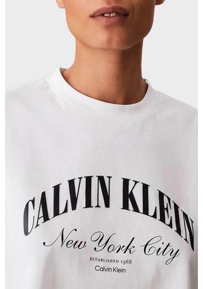 Calvin Klein Jeans Kadın Tişört Lv047f813g Beyaz/beyaz