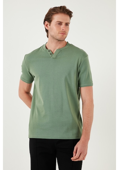 Buratti Pamuklu V Yaka Slim Fit Erkek T Shirt 5902122 Elma Yeşili