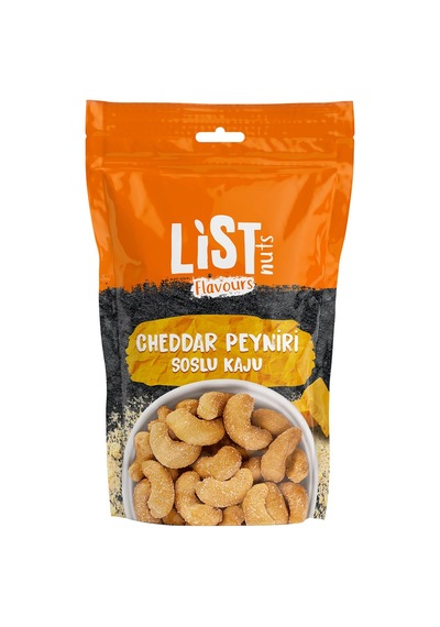 5 Adet List Flavours Kızartılmış Cheddar Soslu Kaju 100g 100 G