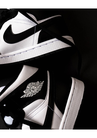 Nike Air Jordan 1 Mid 'panda' Basketbol Ayakkabısı-dv0991-101-sportxoutlet Siyah - Beyaz