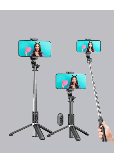 Home Bluetooth Selfie Çubuğu 360 Dönebilen Başlık, Kablosuz Bağlantı