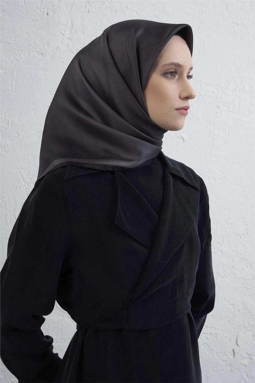 Armine Saf İpek Sura Eşarp 9402d 54 Füme