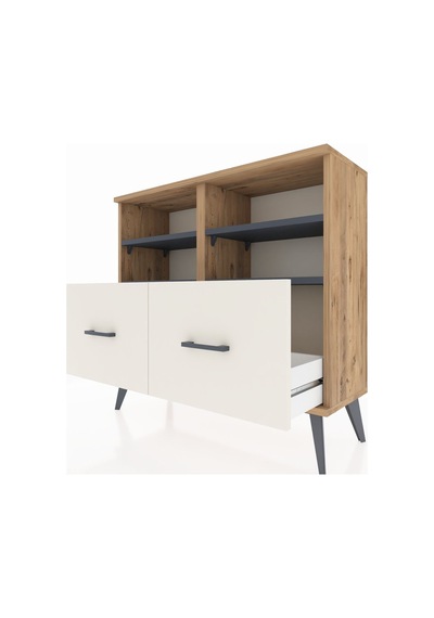 Arges Şifonyer 4 Raflı 2 Çekmeceli 88x30x80 Çam-antrasit/aytaşı Antrasit/aytaşı Arges Şifonyer 4 Raflı 2 Çekmeceli 88x30x80 Çam-antrasit/aytaşı Antrasit/aytaşı