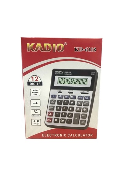 Kadio KD-6118 Büyük Boy 12 Hane Hesap Makinesi