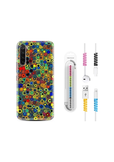 Xiaomi Redmi Note 8 Kılıf +Kablo Koruyucu Nazar Boncukları 1746