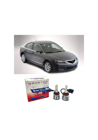 Mazda 3 Led Xenon Uzun Far Ampulü Hb3 Duo Yeni Seri Beyaz 2003-2008