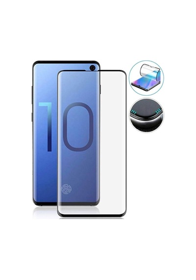 Samsung Galaxy S10 Screen Protector 9d Kavisli Şeffaf Polymer Nano Ekran Koruyucu