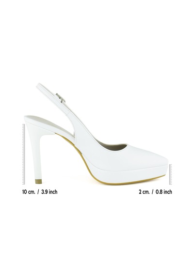 Erkan Saçmacı Scarlett Slingback Beyaz Vegan Sivri Burun Arkası Açık İnce Platform Topuklu Gelin Ayakkabısı Erkan Saçmacı Scarlett Slingback Beyaz Vegan Sivri Burun Arkası Açık İnce Platform Topuklu Gelin Ayakkabısı