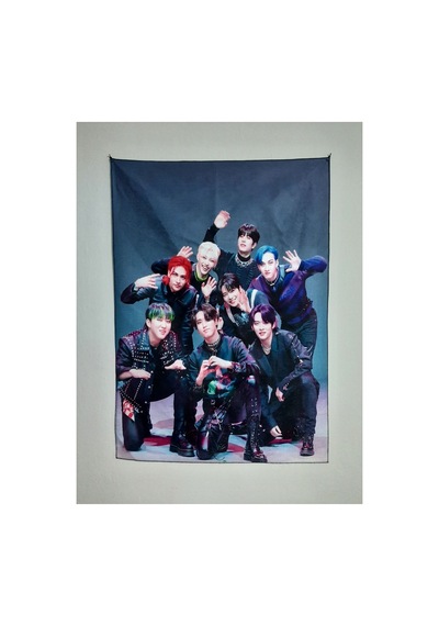 Kpop - Stray Kids - New Desenli Tasarım Duvar Halısı