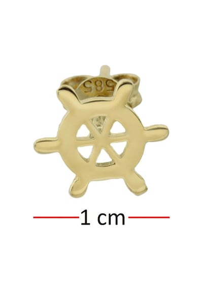Altın Gemici Dümeni Tragus Küpe Sarı Altın