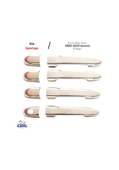 Ebal Otomotiv Kia Sportage Krom Kapı Kolu 4 Kapı 2005-2010 Arası P. Çelik